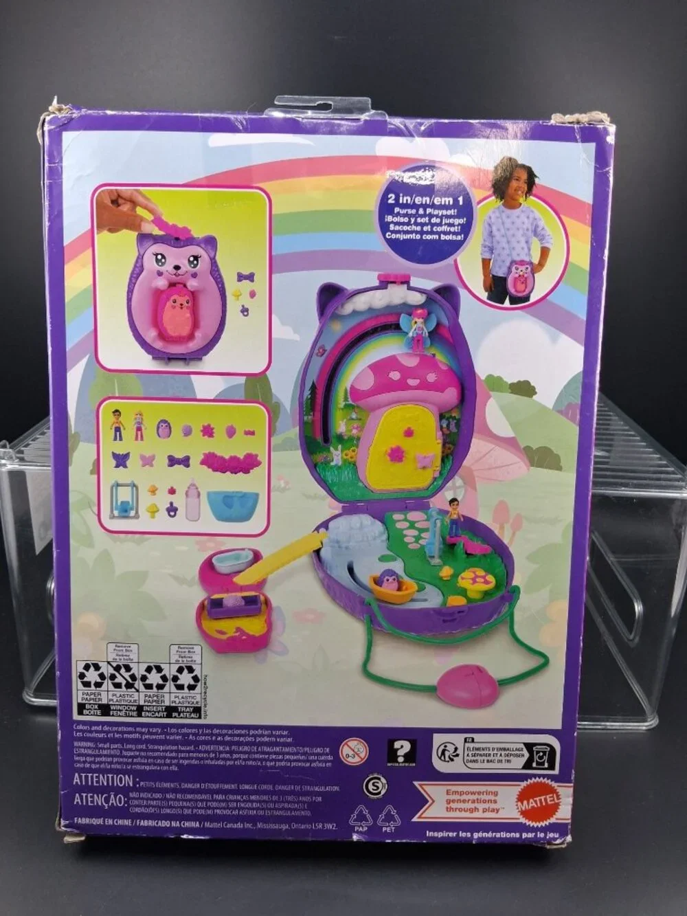 Polly Pocket Hedgehog Mom & Baby Compact Playset